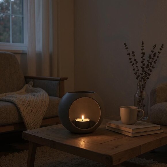 Flameless LED Ball Candle Holder Modern Home Decor Multi-Colors - Picture 3 of 14